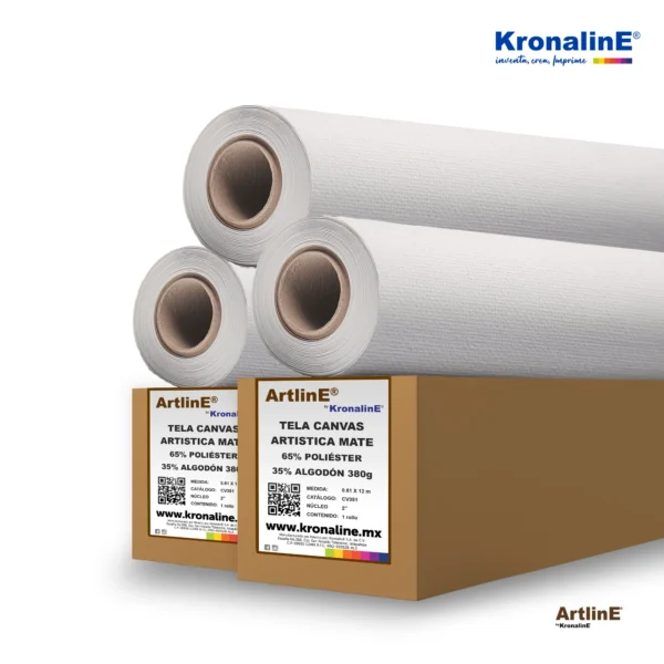 TELA CANVAS ARTÍSTICA MATE
65% POLIÉSTER / 35% ALGODÓN 380g