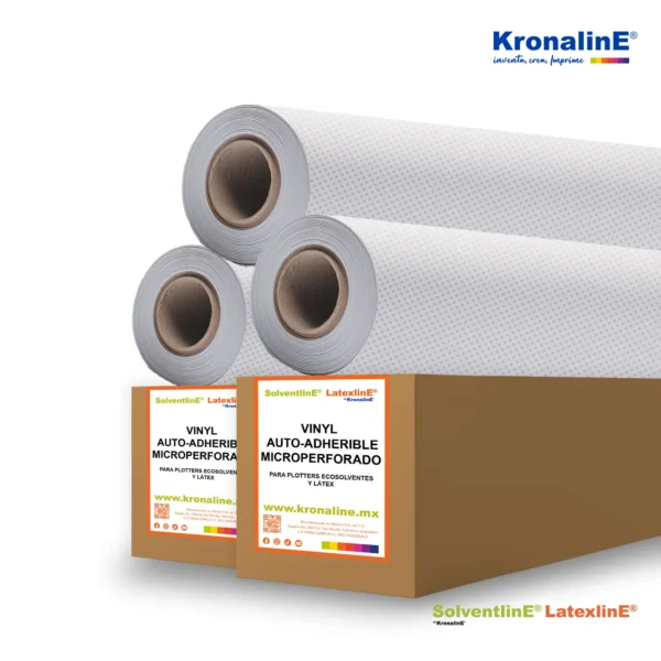 VINYL AUTO-ADHERIBLE
MICROPERFORADO PARA PLOTTERS ECOSOLVENTES Y LÁTEX